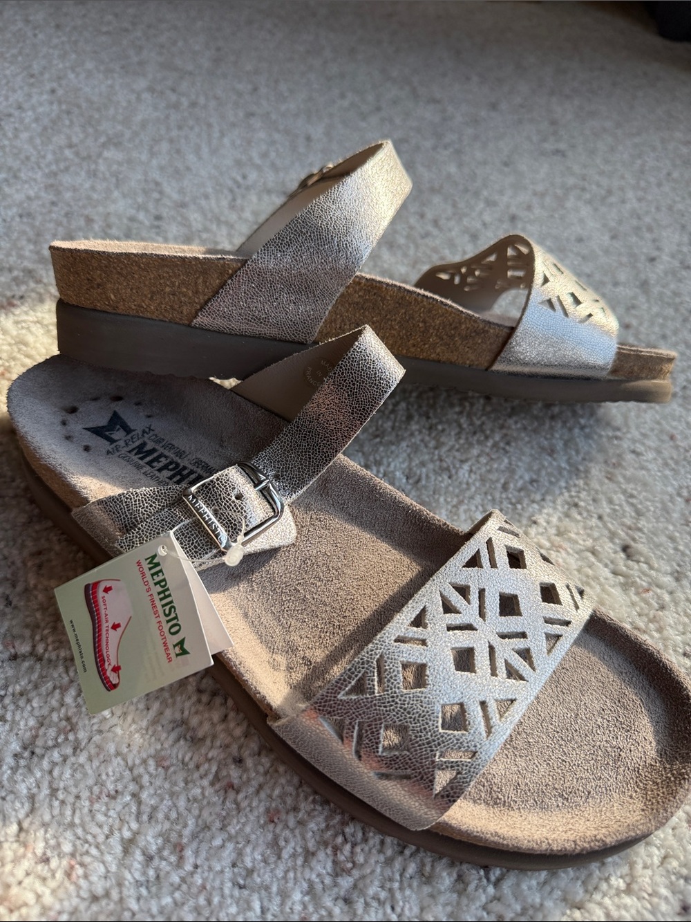 🆕MEPHISTO Slide Sandals sz 40